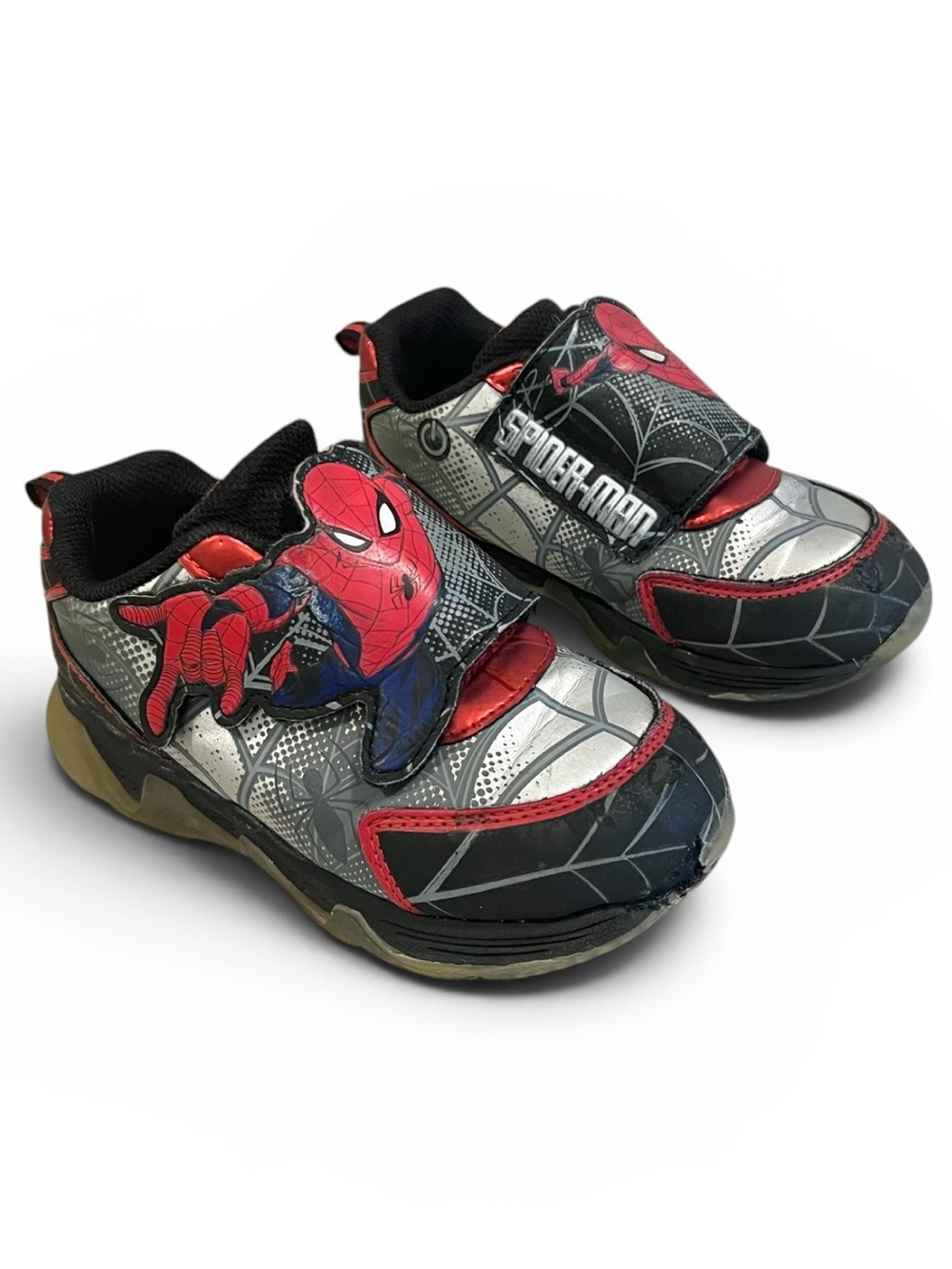Marvel Spider-Man Sneakers Toddler Boys Size 11 Hook & Loop